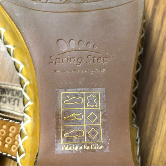 Spring Step Small Heel Sandals Leather Size 39 Pre-Loved - Picture 14 of 16